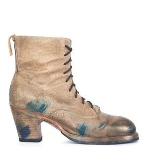 no.0036 crosswalk ankle lace-up boot beige